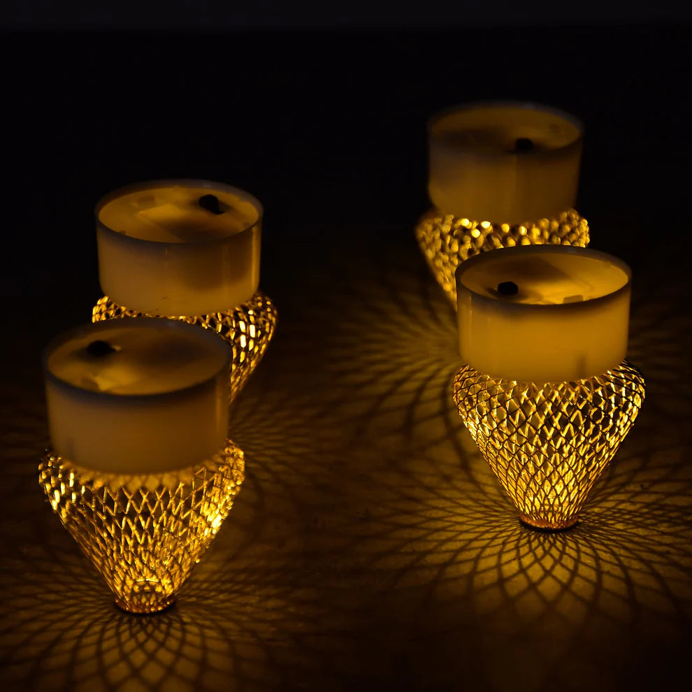 12Pcs Flameless LED Tea Light Candles for Home & Event Decor, Diwali
