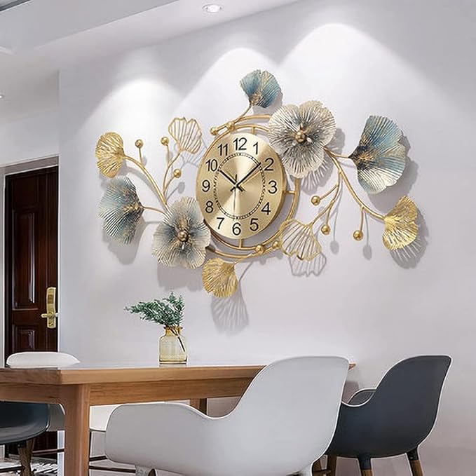 Metal Wall Clock - Elegant Home Decor for Living Room, Show Pieces for Home Decor Living Room, Stylish - Modern Design for Timeless Appeal