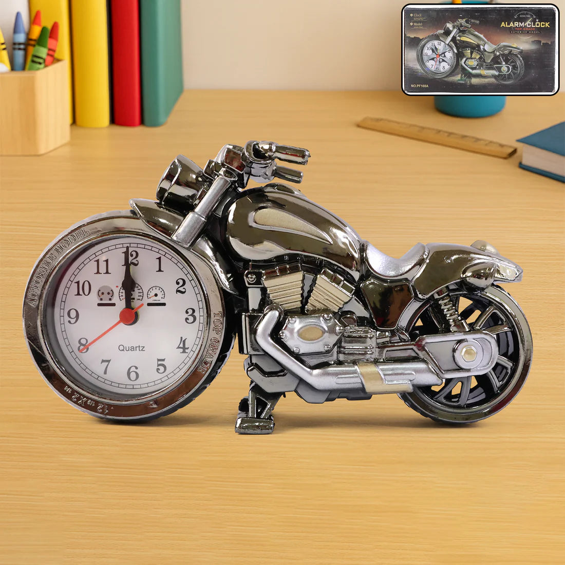 Motorcycle Alarm Clock – Stylish Table Clock for Home Decor