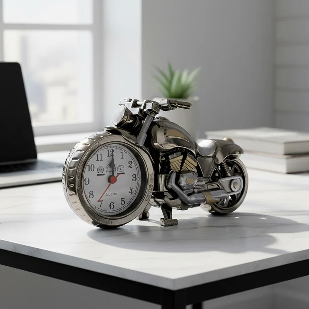 Motorcycle Alarm Clock – Stylish Table Clock for Home Decor